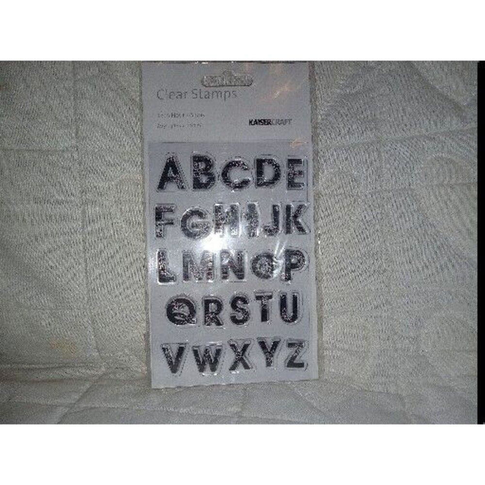 KaiserCraft Rubber Stamps Grunge Alphabet Font Art 13th Hour